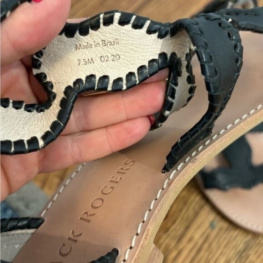 Jack Rogers | Jackie Gladiator Flat Sandals Zip Sz 7.5 - Picture 6 of 6